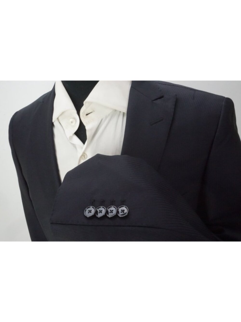 Tagliatore Navy Herringbone S130s Wool Sport Coat Jacket Sz 38R US Brand New - Picture 4 of 9